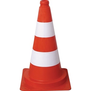 กรวยจราจรเรืองแสงกลางวัน H.320 มม. พร้อมแถบสะท้อนแสง 1 แถบ น้ำหนัก 0.52 กก. ขนาด 23x23 ซม. พร้อมสติกเกอร์สะท้อนแสงและไฟส่องสว่างสำหรับโปรโมชั่น - Product Image 1