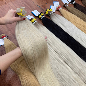 Extensions de cheveux humains vietnamiens de qualité supérieure, en vrac, lisses naturelles, pour tresses, plusieurs couleurs - Product Image 2