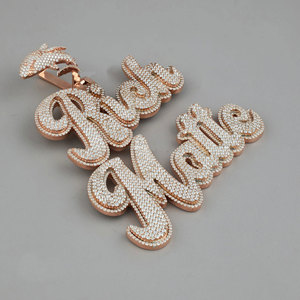 จี้เพชรมอยส์ซอไนท์สีโรสโกลด์แบบ10KT หรูหราออกแบบได้ตามต้องการสำหรับเป็นของขวัญ - Product Image 4