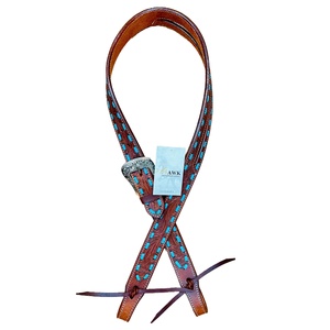 Premium Quality Carved Buck <b>Stitched</b> Leather Headstall Western Horse Equipment Wholesale Horse <b>Products</b> - Product Image 1