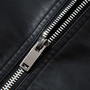 แจ็คเก็ตหนังแท้สไตล์ไบค์เกอร์แบบยูนิเซ็กซ์ สำหรับฤดูหนาว ไม่มีปก ดีไซน์ทันสมัย ทรงเข้ารูป ผลิตจากผ้าขนสัตว์/โพลีเอสเตอร์ รับสกรีนโลโก้ ขายส่ง - Product Image 6