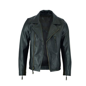 แจ็กเก็ตหนังแกะสำหรับผู้ชายแจ็คเก็ตหนังแฟชั่นแบบมีซิปสำหรับลำลอง - Product Image 1