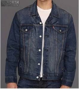 High Street Style Hombres Casual Fit Jeans Chaqueta Ropa de invierno de alta calidad con logotipo personalizado al por mayor - Product Image 2