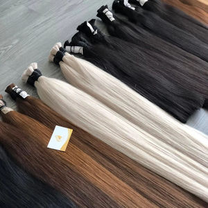 Meilleure vente Extensions de cheveux vietnamiennes vierges 100% Double vrac faites à la main au Vietnam par Minh Khang Premium Hair Straight 100g - Product Image 1
