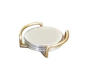 Posavasos Elegante y Clásico de Acero Inoxidable Perforado de Forma Irregular, OFERTA, Diseño Artístico Grabado, Decoración Personalizada para el Hogar - Product Image 5