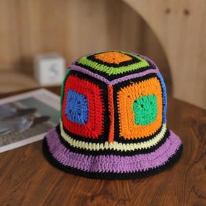 Crochet Handmade Casual Summer Beach <b>Hat</b> Breathable Fashion Custom Bucket <b>Hats</b> for Women - Product Image 1