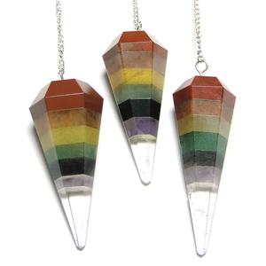 Péndulos de cono de piedra unida de Chakra de alto grado para meditación - Product Image 1