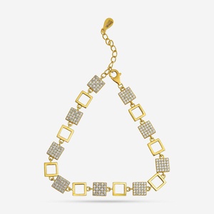 92.5 Silver Classic Geometric Pattern <b>Bracelet</b> for Parties Number-Shaped Bangles 191302 Model - Product Image 1