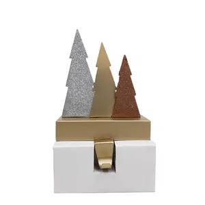 Weihnachts schmuck Gold Hirsch Strumpf halter Marmor Weihnachts dekoration Herstellung Großhandel Custom Decoration Metall
