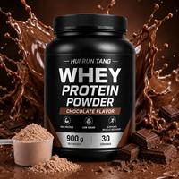 Poudre de protéines de lactosérum au chocolat, marque privée OEM, supplément nutritionnel sportif riche en protéines, 900 g, 30 portions