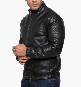 New Arrival High Quality Sheep Skin Long <b>Thin</b> Hooded Men's Fashion Leather <b>Jacket</b> Custom Logo Design <b>Waterproof</b> Breathable - Product Image 4