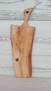 Tabla de Cortar de Roble Hecha a Mano, Tabla de Madera Maciza Natural con Elegante Asa para Cocinar, Servir, Bodas y Regalos - Product Image 3