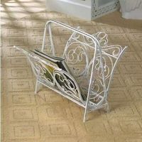 Porte-revues moderne en métal, fil de fer, géométrique, réglable, multifonction, noir, fente unique, produit en vente chaude