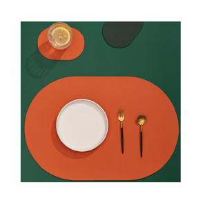 Alfombrillas de cuero natural posavasos de piedra manteles individuales de paja trenzada para mesa de comedor forma cuadrada y al mejor precio - Product Image 2