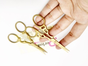 Gold Plasma Embroidery <b>Scissor</b> Stainless Steel Private Logo Embroidery <b>Scissors</b> Sharp Fine Pointed <b>Sewing</b> <b>Scissor</b> in Pakistan - Product Image 6