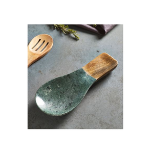 Repose-cuillère en marbre Couleur vert marbré Porte-fourchette pour cuillère de cuisson Organisateur pour Offre Spéciale - Product Image 1