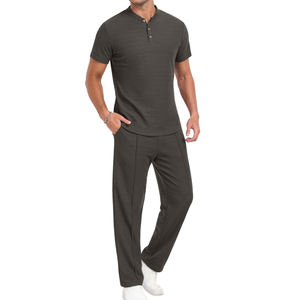 Producto de alta demanda, conjunto de chándales de verano para hombre con logotipo personalizado, ropa de calle ligera de nailon, chándal de verano para hombre - Product Image 1