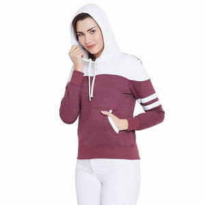 Sudadera con capucha de algodón para mujer, ropa deportiva femenina de moda, con forro polar, de dos colores, hecha en Pakistán - Product Image 3