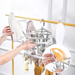 Bán Buôn Heavy Duty Nhựa Quần Áo Treo Rack Với 24Clip Đa Chức Năng Xoay Thiết Kế Cho Vớ Và Túi Xách - Product Image 4