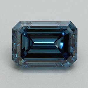 Vente en gros de diamants de laboratoire de 2,00 carats, taille émeraude, couleur bleu vif fantaisie, qualité VS1, certifiés IGI, prix fabricant et fournisseur en gros - Product Image 4