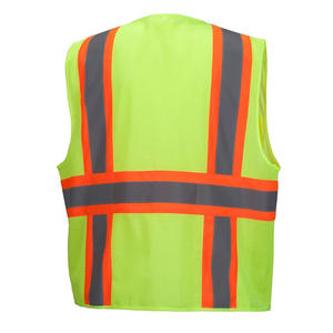 Chaleco de seguridad de construcción transpirable ligero con cremallera y múltiples bolsillos Chaleco de seguridad industrial Proveedor de fábrica - Product Image 3