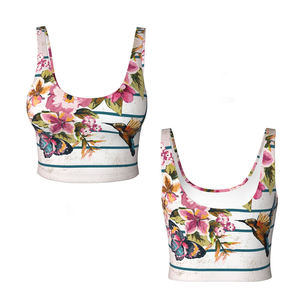 Sujetador Deportivo Sublimado para Mujer, Gran Soporte, Ecológico, Secado Rápido, Logotipo Frontal, Ropa Deportiva de Yoga, Talla Grande, Sin Costuras - Product Image 1