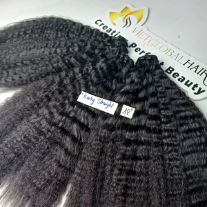 ผมมนุษย์แท้มัดผมลอนแบบหนาทำจาก Yaki ผมตรงจากเวียดนาม - Product Image 1