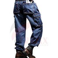 Kot pantolon erkek Casual pamuk cep kargo kot erkekler yeni moda kalem pantolon yan cepler kargo
