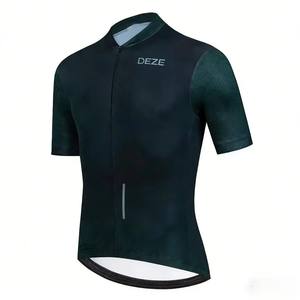 Maillot de cyclisme haut de gamme DEZE léger et écologique pour homme, avec bande réfléchissante, découpe laser, maille respirante, séchage rapide, professionnel pour la route - Product Image 6