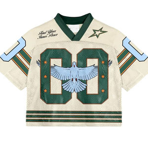 Custom Made Design American Football Jersey High Quality Sublimation Custom Team <b>Crop</b> <b>Top</b> American Football Jersey Wholesale - Product Image 4