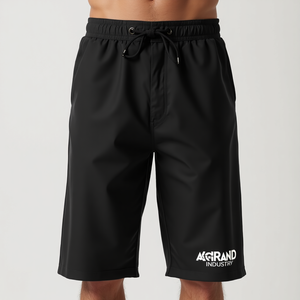 Personalizado de alta calidad el negro sudor corto de algodón de rizo francés con bolsillos ropa deportiva gimnasio entrenamiento hombres pantalones cortos hasta la rodilla - Product Image 2