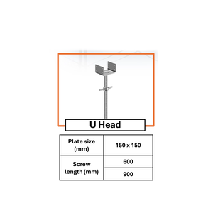 Đầu chữ U thép mạ kẽm dùng cho giàn giáo - Hỗ trợ chịu tải có thể điều chỉnh, kết cấu bền bỉ - Nhà cung cấp Malaysia - Product Image 2