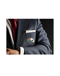 Pin de Solapa Personalizado del Equipo de Rugby de Sudáfrica, con Logotipo, de Aleación de Zinc Pintado, con Doble Diseño, Bandera Nacional, Cierre de Mariposa, Souvenir - Product Image 2