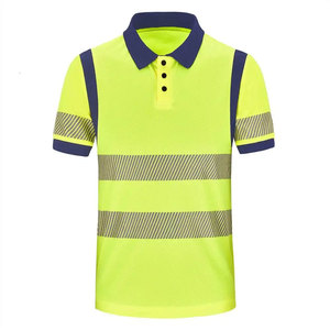 Polo de seguridad de secado rápido de alta calidad con logotipo personalizado, clase ANSI, colores personalizados, ropa reflectante transpirable a prueba de viento - Product Image 1