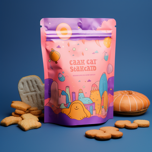 Tùy chỉnh in Nắp kéo dây kéo túi hạt kẹo Cookie Snack túi bao bì Nhựa đứng lên túi - Product Image 2