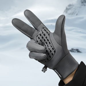 Guantes largos de Invierno para mujer, lisos, impermeables, a prueba de viento, nailon, acrílico, pantalla táctil, correa de muñeca, trabajo al aire libre, Deportes, ciclismo, nuevo - Product Image 6