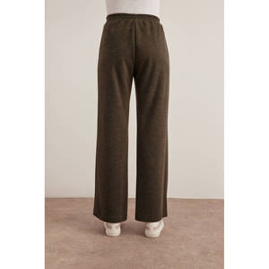 Pantalones Cargo de Lona Color Caqui, Corte Ancho y Cintura Media - Product Image 5