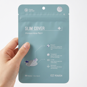 Patch anti-acné hydrocolloïde ultra-fin invisible - Fabriqué en Corée - EZ Touch Slim Cover 12 mm Patch cicatrisant extra-fin pour l'acné - Product Image 1