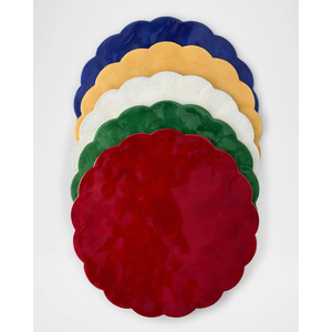 Napperons en laque ronde festonnée de luxe du Vietnam Plaques de chargeur Articles de haute qualité pour les paramètres de table d'hôtel et de mariage - Product Image 4