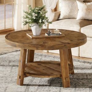 Table basse en bois massif équilibrée, conçue pour une utilisation quotidienne pratique et un style intemporel. - Product Image 2