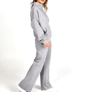 Chándal de mujer unisex de gran tamaño, transpirable, de secado rápido, con logotipo personalizado, de la mejor calidad, de talla grande, conjunto de chándales de felpa francesa para mujer - Product Image 2