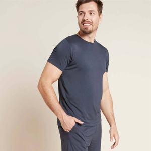 Camisetas de manga corta con cuello redondo, ropa informal de moda transpirable de punto de algodón 100%, cómoda, de alta calidad, hecha a medida para hombres - Product Image 2