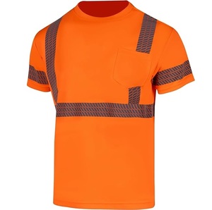 Camisetas de Seguridad Reflectantes de Alta Visibilidad, Cuello Redondo, 100% Algodón, Tela Oxford, Manga Corta, Diseño Flash, Transpirables - Product Image 6