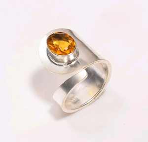 Handmade Oval Citrine Ring 925 Sterling Silver <b>Birthstone</b> Jewelry Elegant Gift For Women Boho Design - Product Image 6