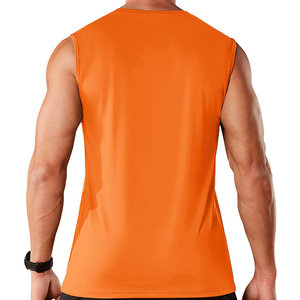 Haute qualité en gros Logo personnalisé 100% coton débardeur hommes athlétique sans manches vêtements de sport style streetwear couleur unie séchage rapide - Product Image 2