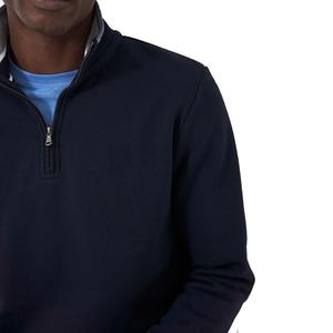 Sudadera con media cremallera azul marino para hombre personalizada Cremallera de cuarto liso de la mejor calidad con logotipo Tallas de invierno diseñadas - Product Image 4