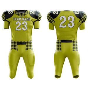 Professional Customized 100% Polyester Breathable Quick Dry Printed Short Sleeve American Football Uniform Unisex Adult - Product Image 2