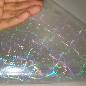 Película Autoadhesiva Transparente Holográfica PET, Lámina Iridiscente Arcoíris al por Mayor, Pegatinas para Manualidades y Embalaje - Product Image 3