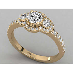 Bague pour femme en or 9 carats avec diamant solitaire cultivé en laboratoire - Product Image 2