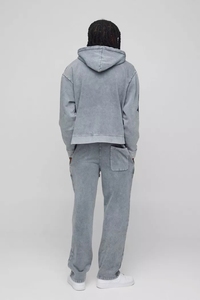 Custom Man's Oversized Boxy Graphic <b>Hooded</b> <b>Zip</b> Tracksuits Breathable And Comfortable Tracksuit For Men - Product Image 2